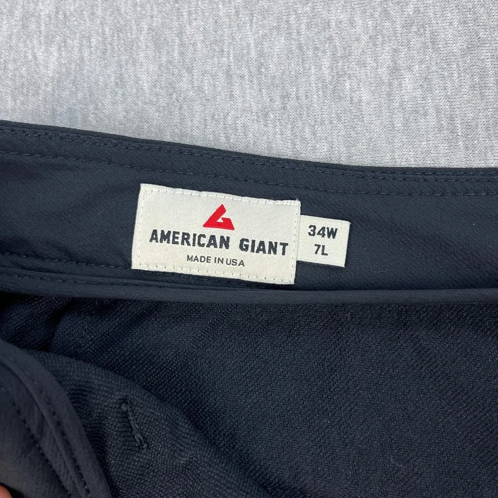 American Giant Commuter Shorts Mens 34 (Fits 37 Waist) Black 7